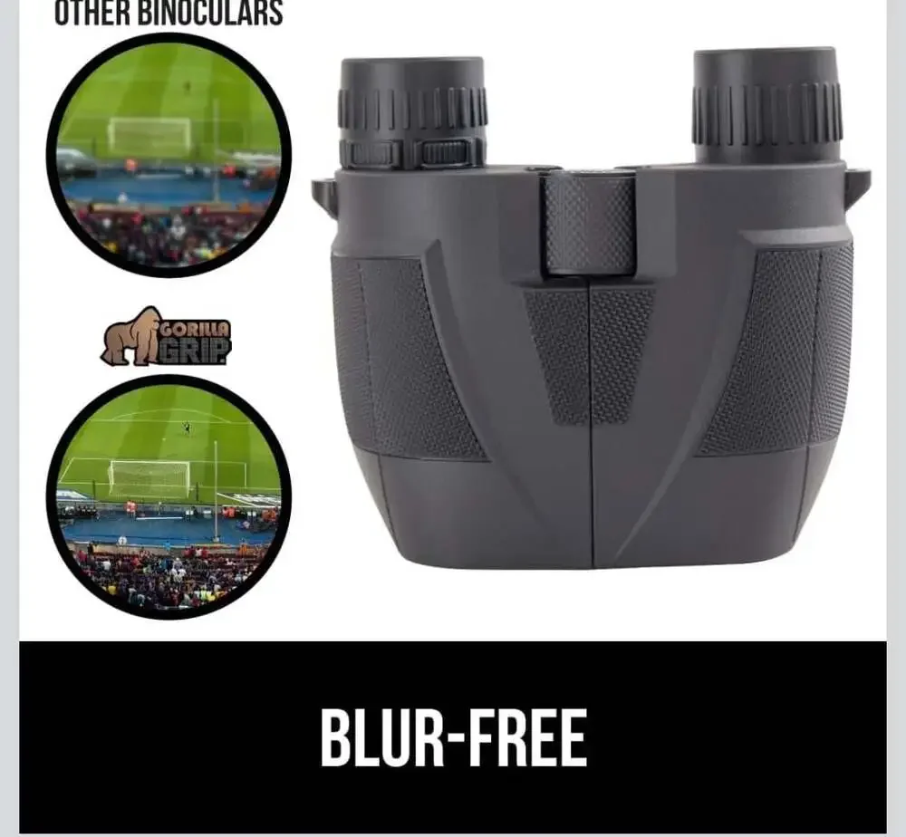 Gorilla Grip 10x25 Compact Binoculars for Adults, High Powered 10X Magnification